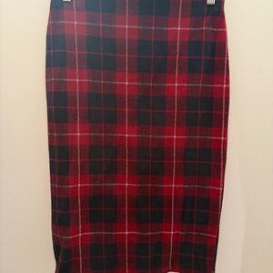 Zara Plaid Pencil Skirt